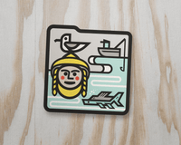 Fisher Woman & Seagull Sticker