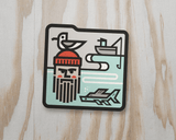 Fisherman & Seagull Sticker
