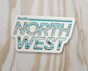 Pacific Northwest Sticker - Mountains and Orcas