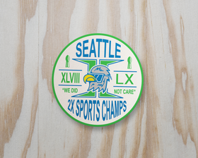 Seattle 2X Sports Champs Sticker