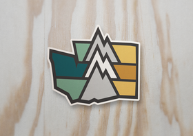 Mountains Washington Sticker