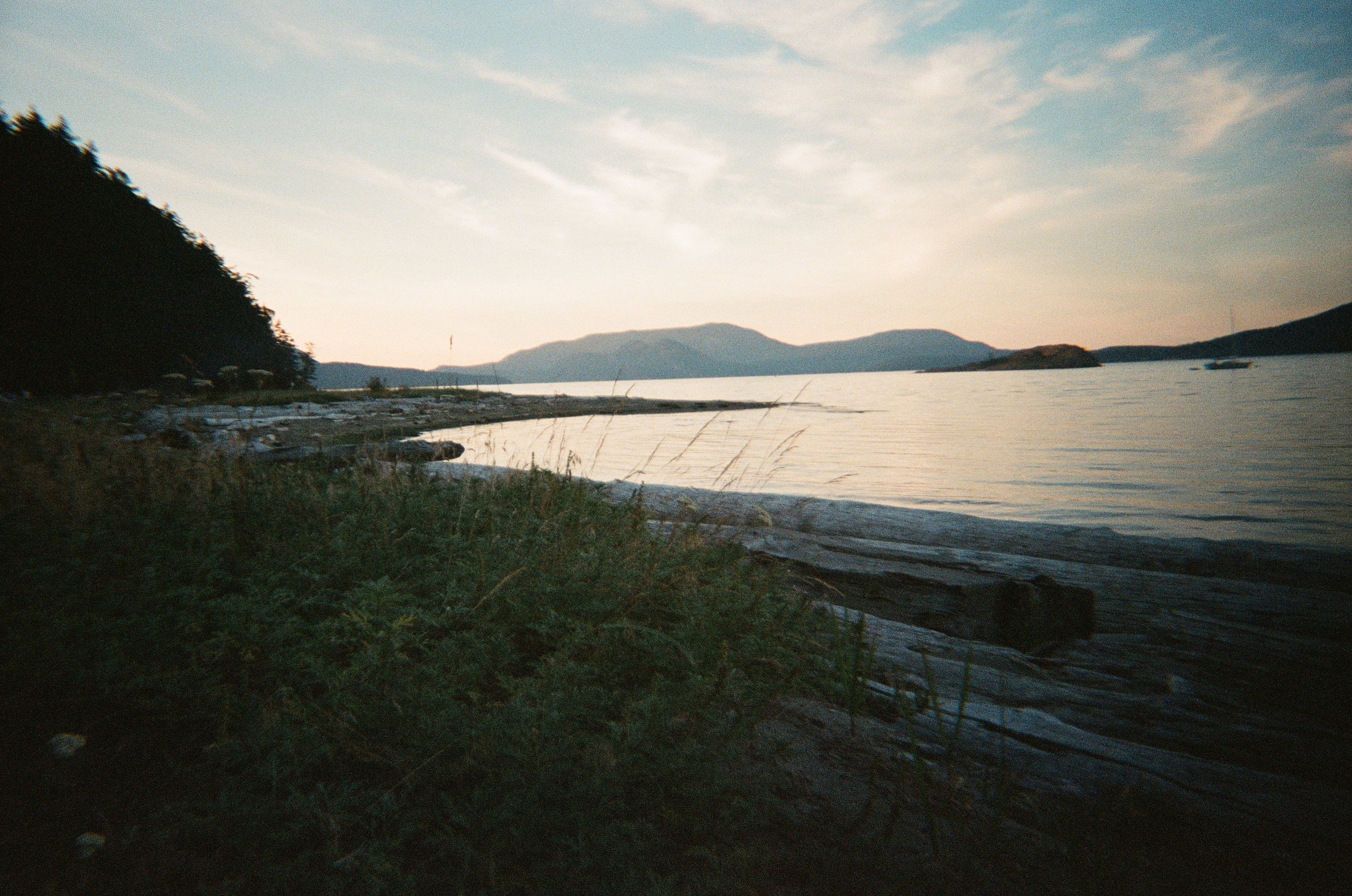 Spencer Spit at dusk on Lopez Island