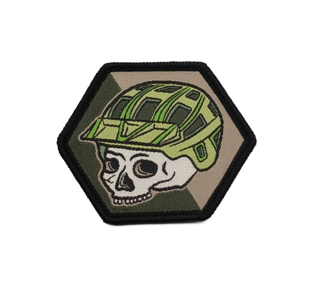 fahrradhelm skull Bike Skull Woven Patch